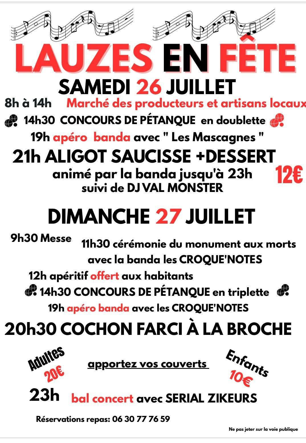Fête de Lauzès (notez dans vos agendas !)