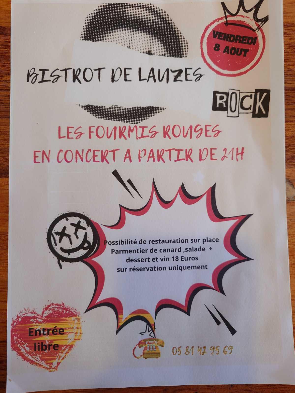 Les fourmis rouges (concert au Bistrot de Lauzès) 