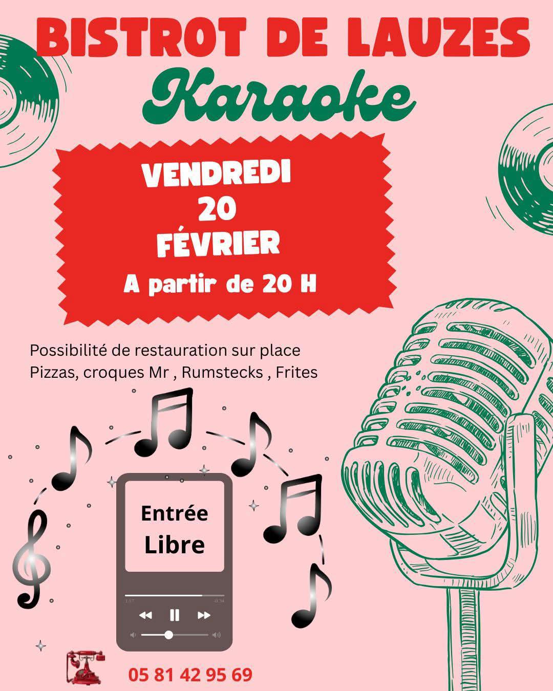 Bistrot de Lauzès Soirée karaoké