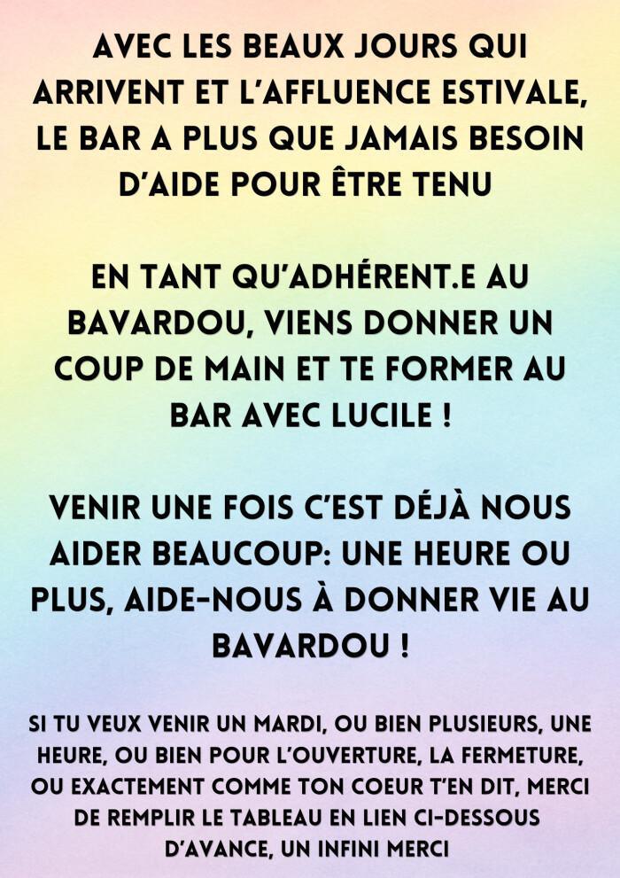 La Bavardou a besoin de vous !