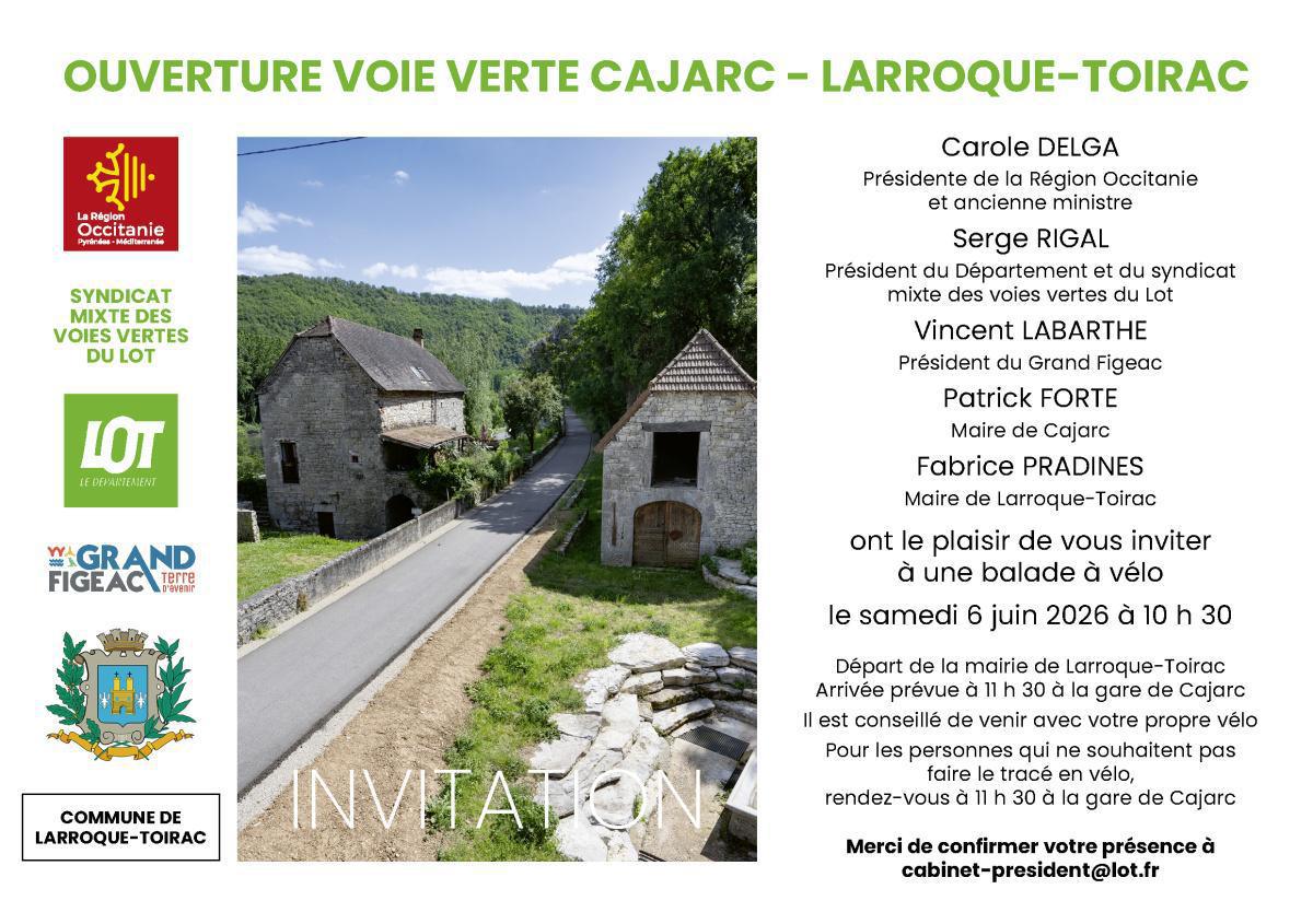 Ouverture de la voie verte de Cajarc