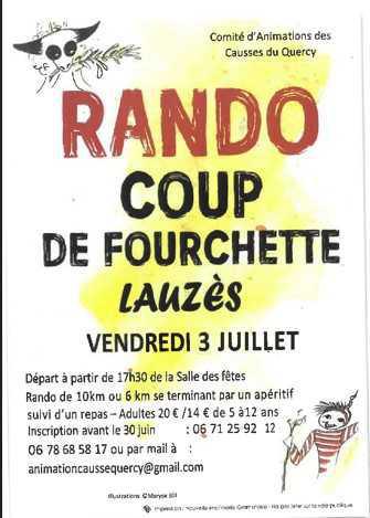 Rando coup de fourchette à Lauzès