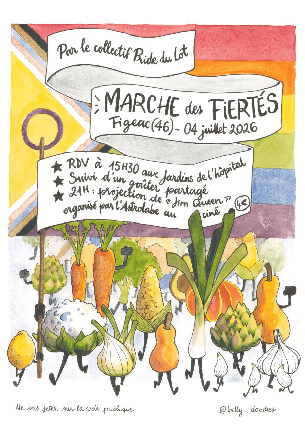 Marche des fiertés à Figeac