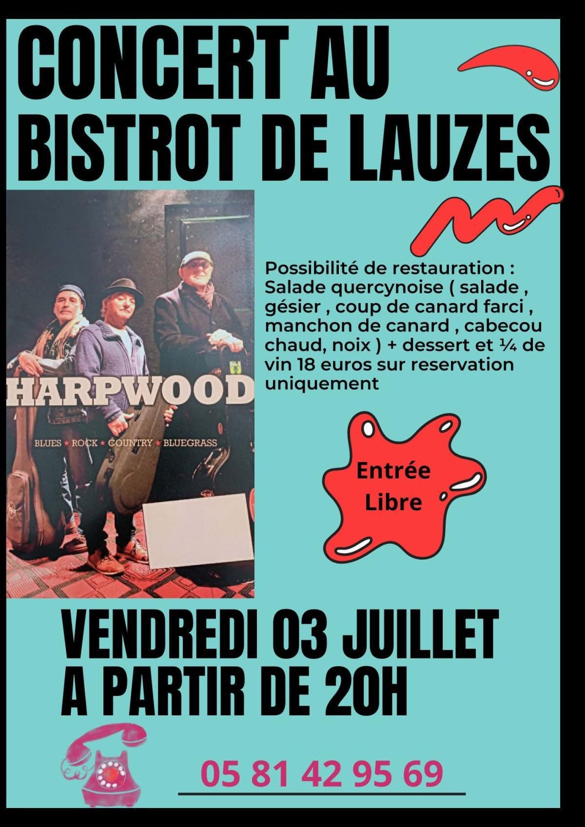 Harpwood (les concerts du bistrot)
