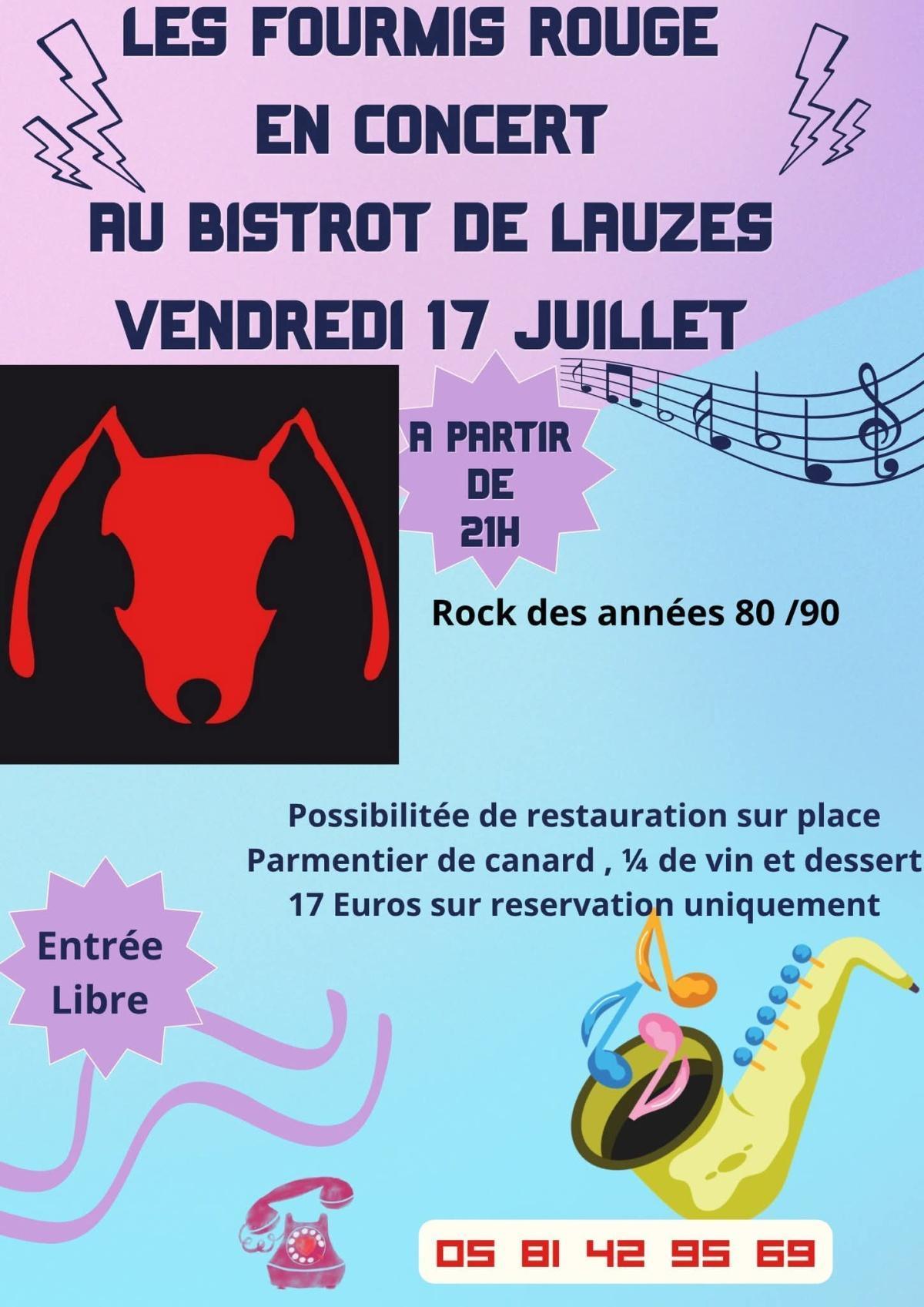 Les fourmis rouges (les concerts du bistrot)