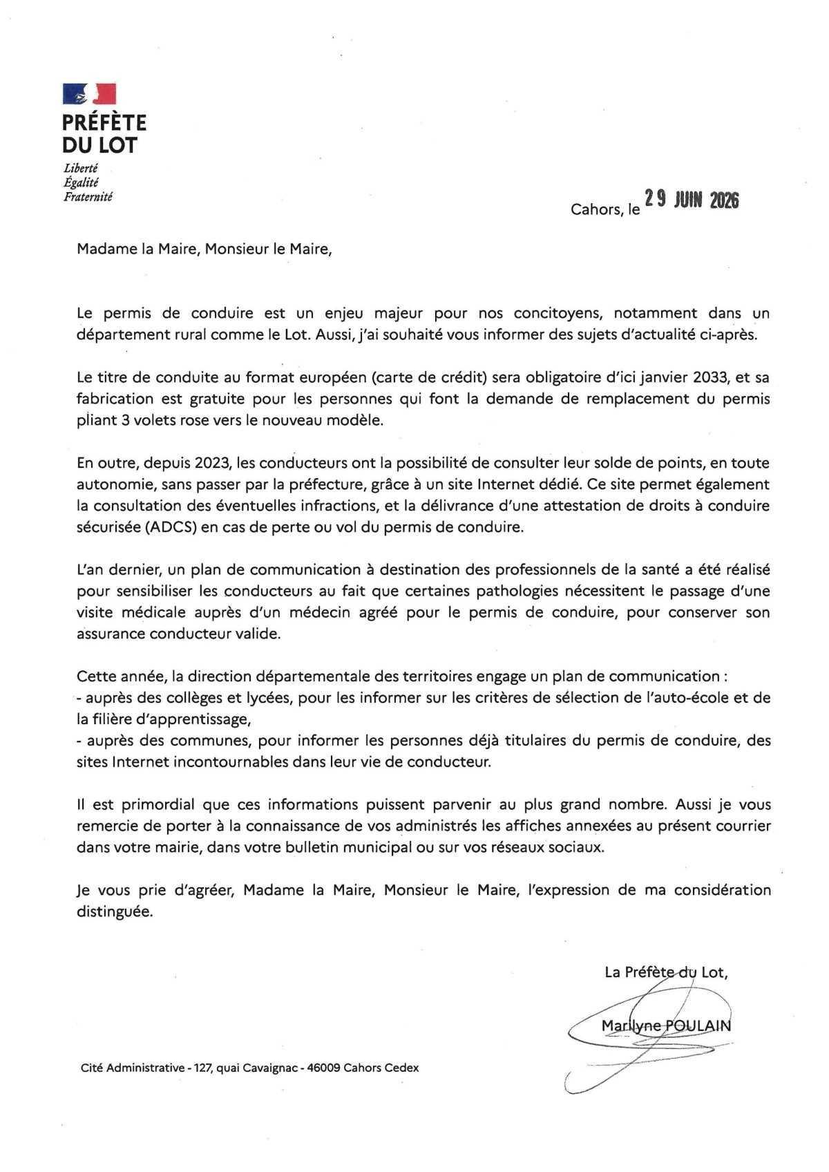 Infos permis de conduire (info préfecture)