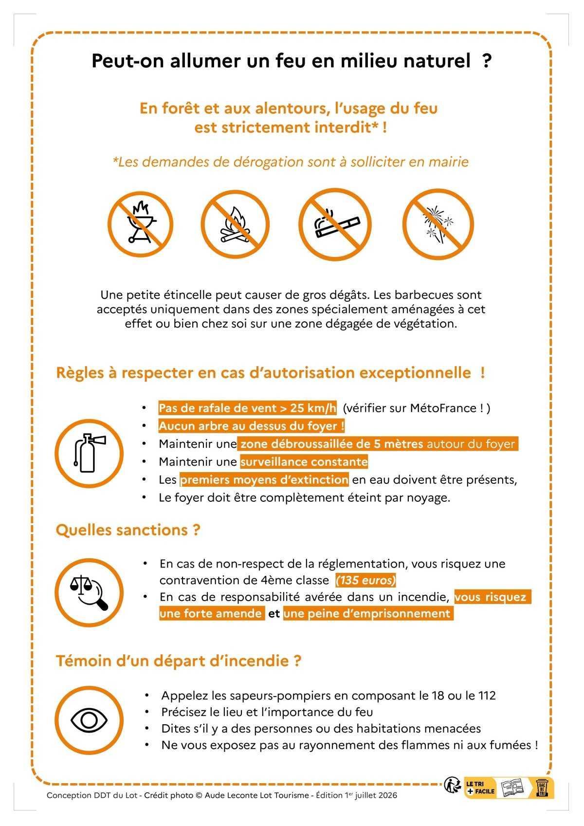ALERTE AUX FEUX ! Pour le bien de tous ALERTE AUX FEUX ! Pour le bien de tous