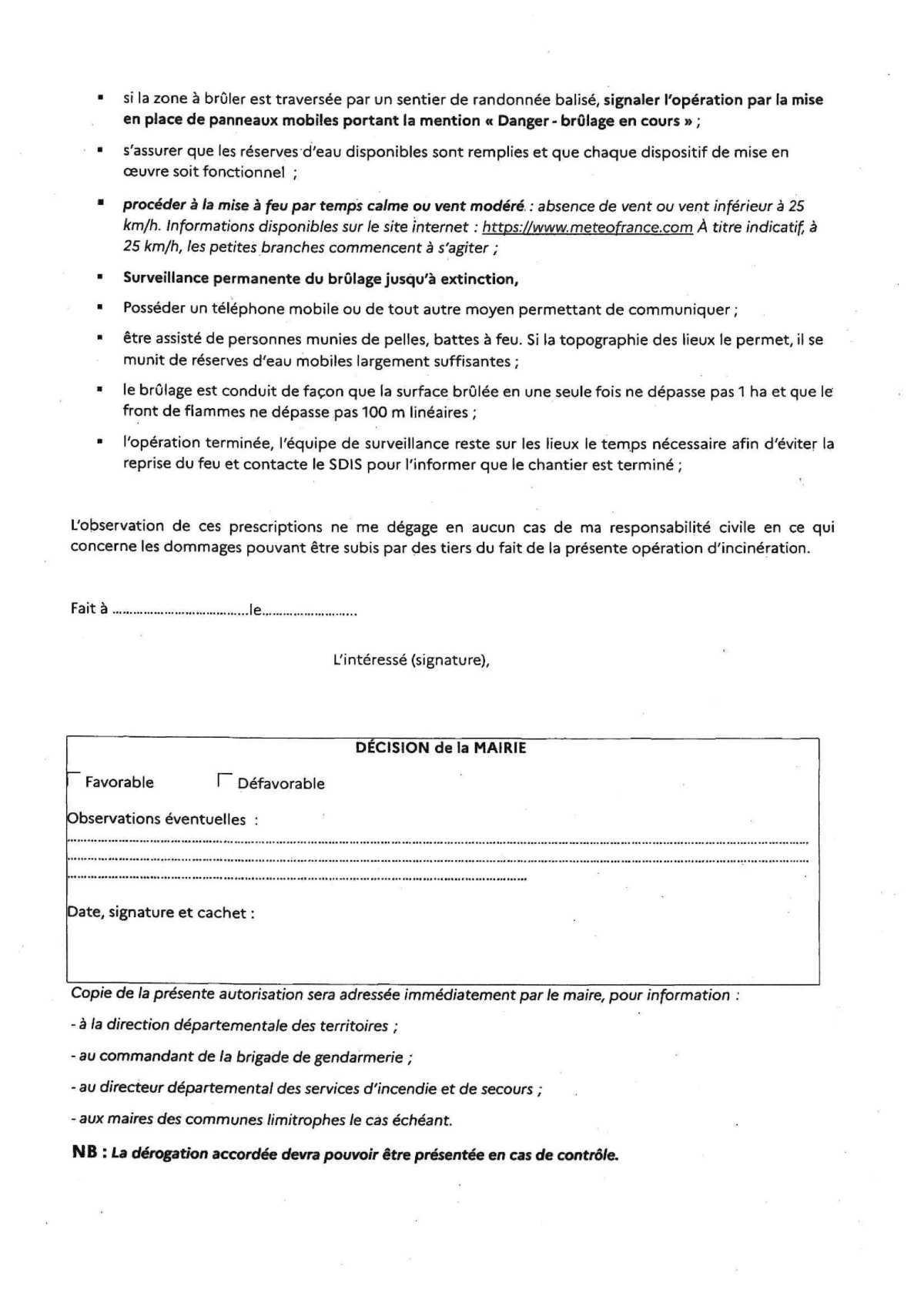 ALERTE AUX FEUX ! Pour le bien de tous