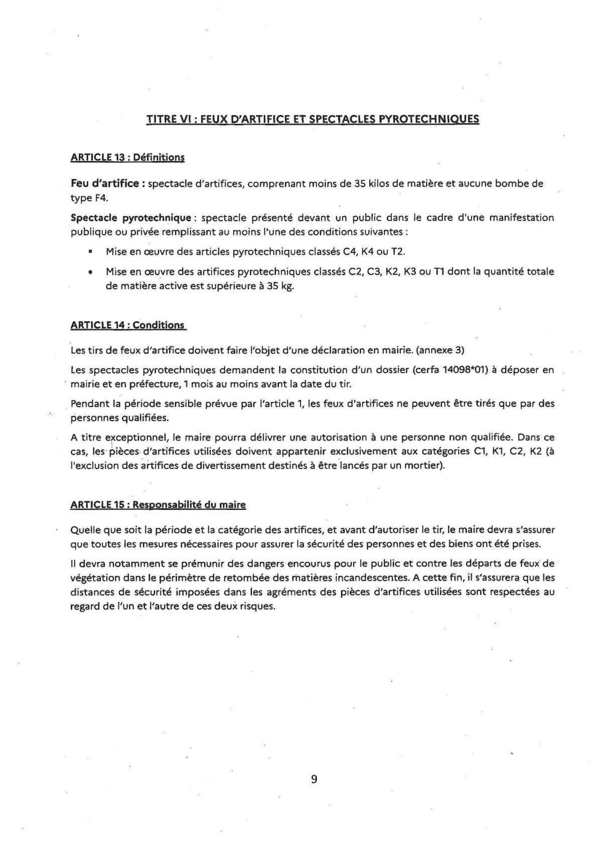 ALERTE AUX FEUX ! Pour le bien de tous