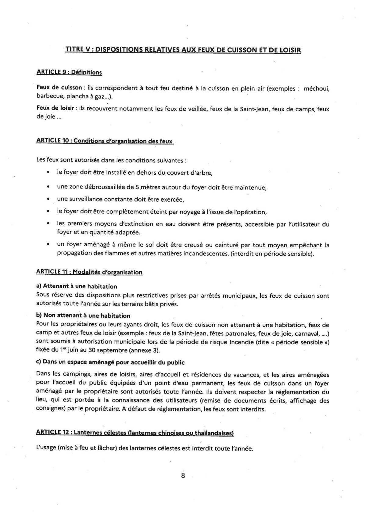 ALERTE AUX FEUX ! Pour le bien de tous