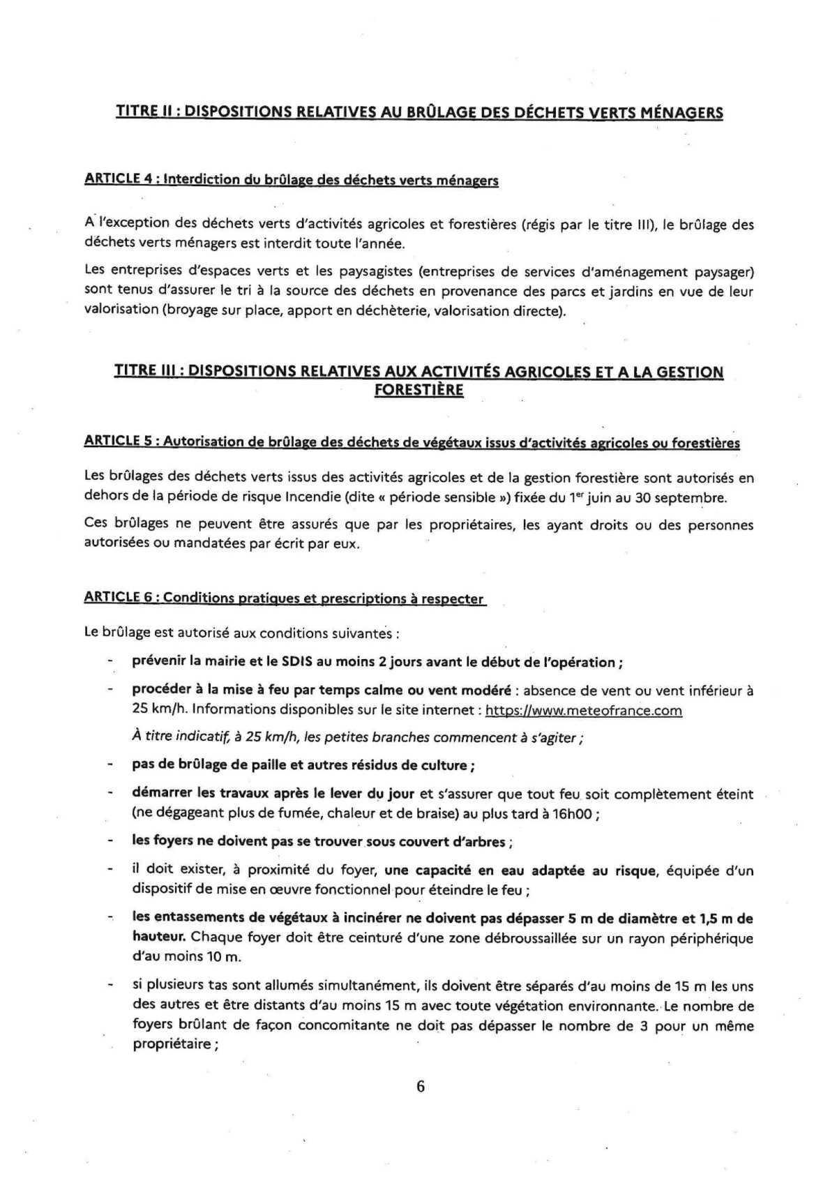ALERTE AUX FEUX ! Pour le bien de tous