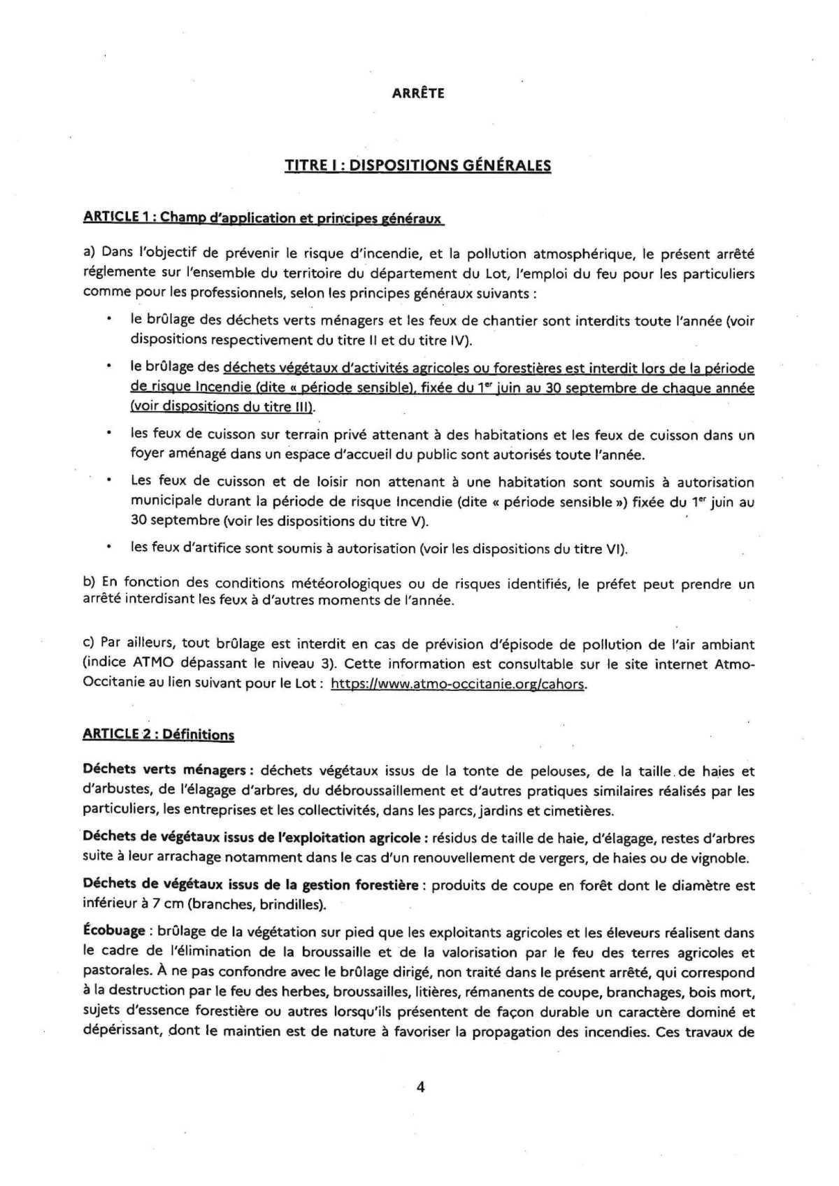ALERTE AUX FEUX ! Pour le bien de tous