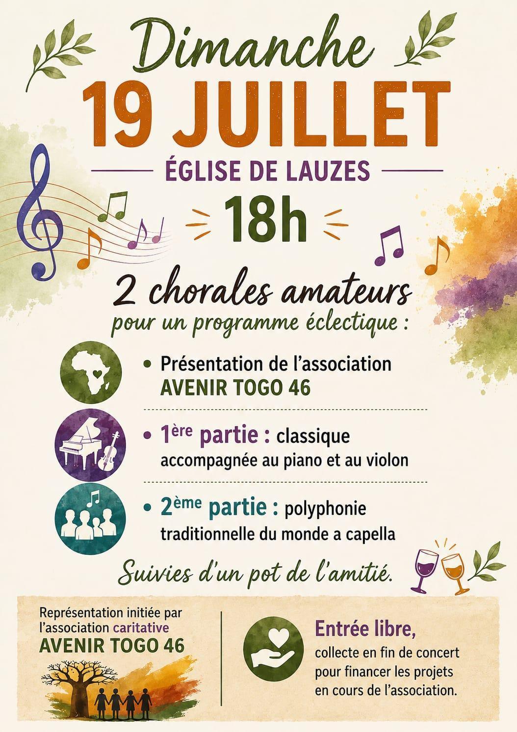 Concert à l'église de Lauzès 