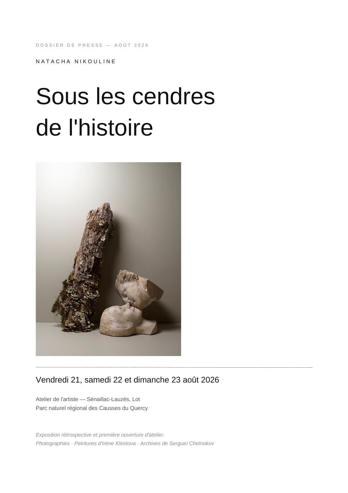 Natacha Nikouline - Vernissage "Sous les cendres de l'histoire"