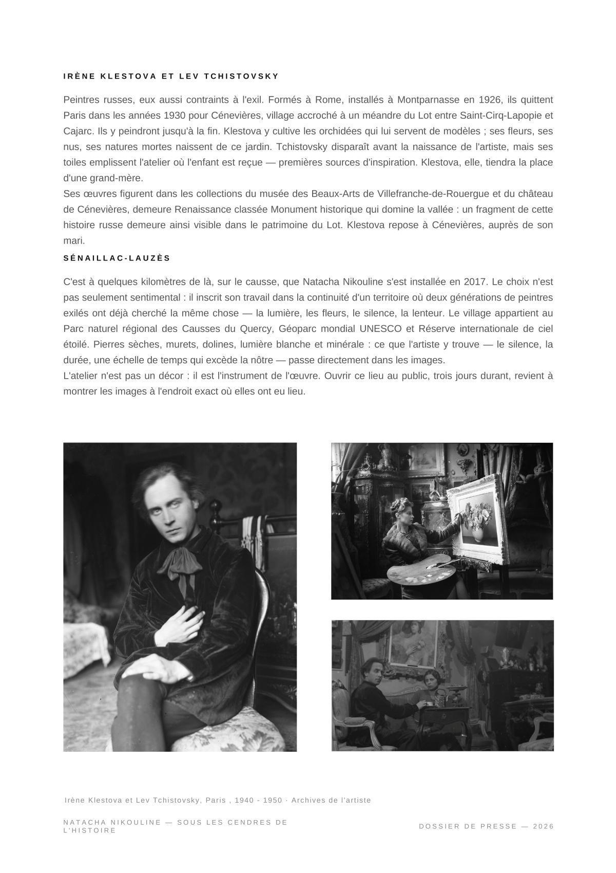 Natacha Nikouline - Vernissage "Sous les cendres de l'histoire"