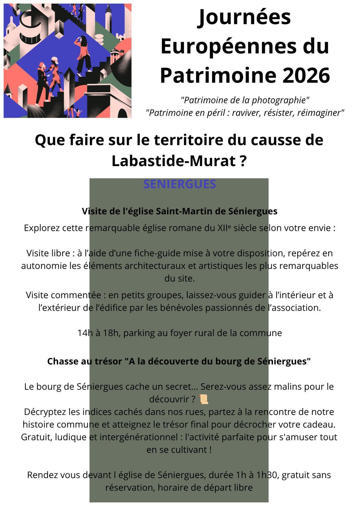 Les journées du patrimoine... le programme autour de Lauzès Les journées du patrimoine... le programme autour de Lauzès