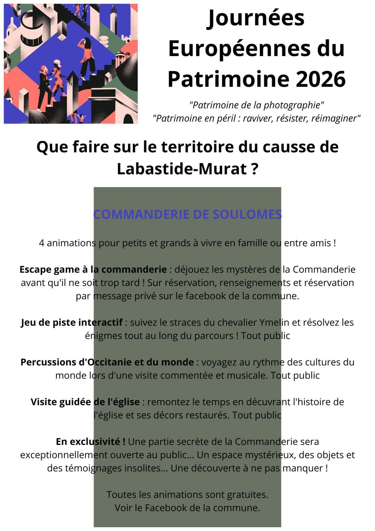 Les journées du patrimoine... le programme autour de Lauzès Les journées du patrimoine... le programme autour de Lauzès