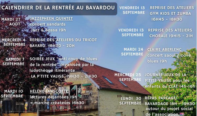 Calendrier du Bavardou