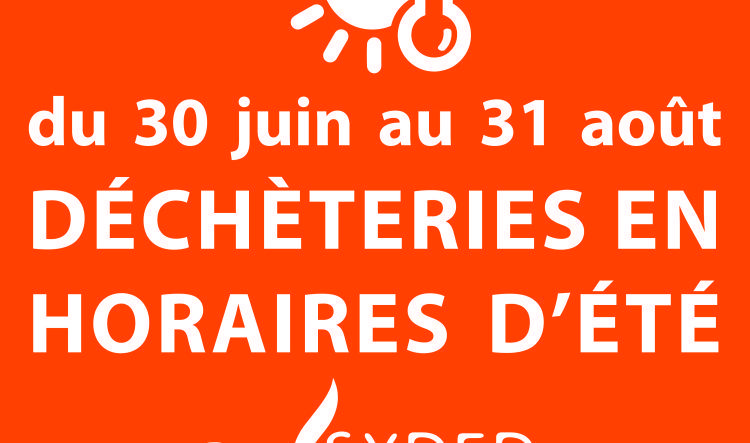 Horaires d'été de la déchèterie