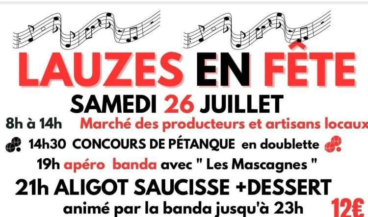Fête de Lauzès (les 26 & 27 juillet)
