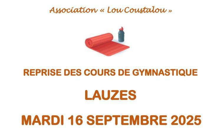 Reprise des cours de gymnastique