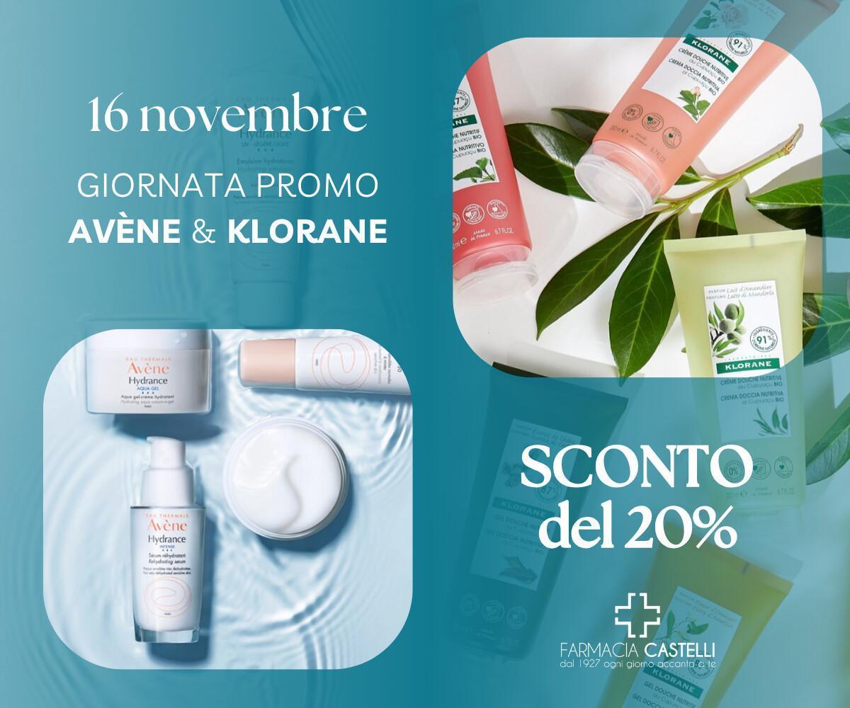 Giornata Avène e Klorane -20% Giornata Avène e Klorane -20%