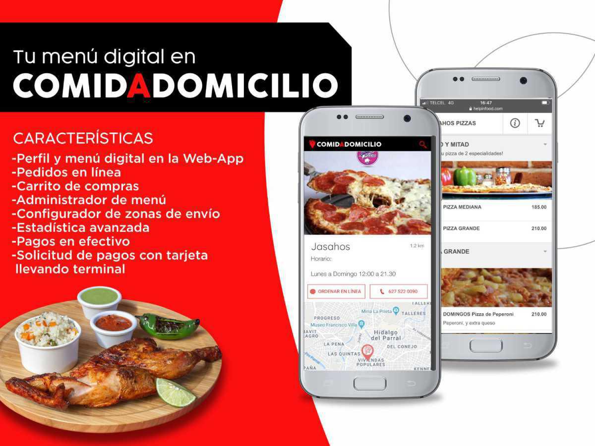 Menú online en COMIDADOMICILIO