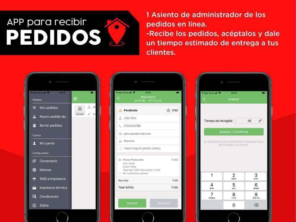 Menú online en COMIDADOMICILIO