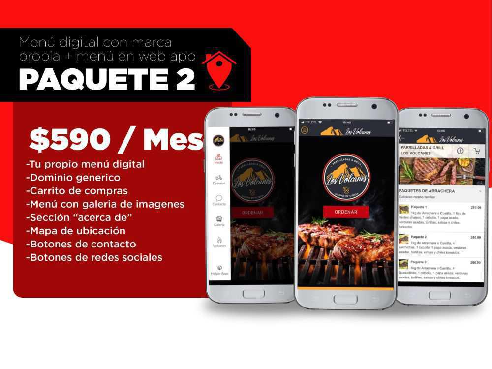 Menú online en COMIDADOMICILIO