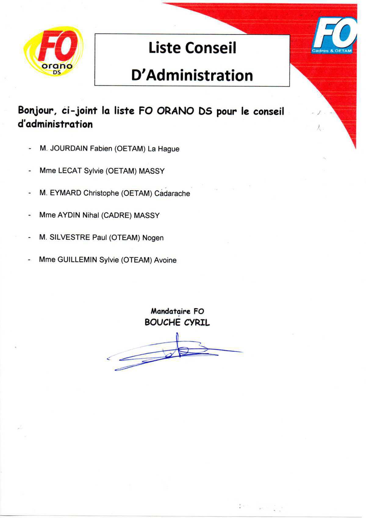 Votez FO aux élections au conseil d'administration ! Votez FO aux élections au conseil d'administration !