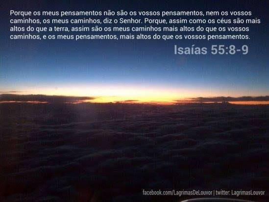 Os nossos pensamentos não são os mesmos q os de Deus!