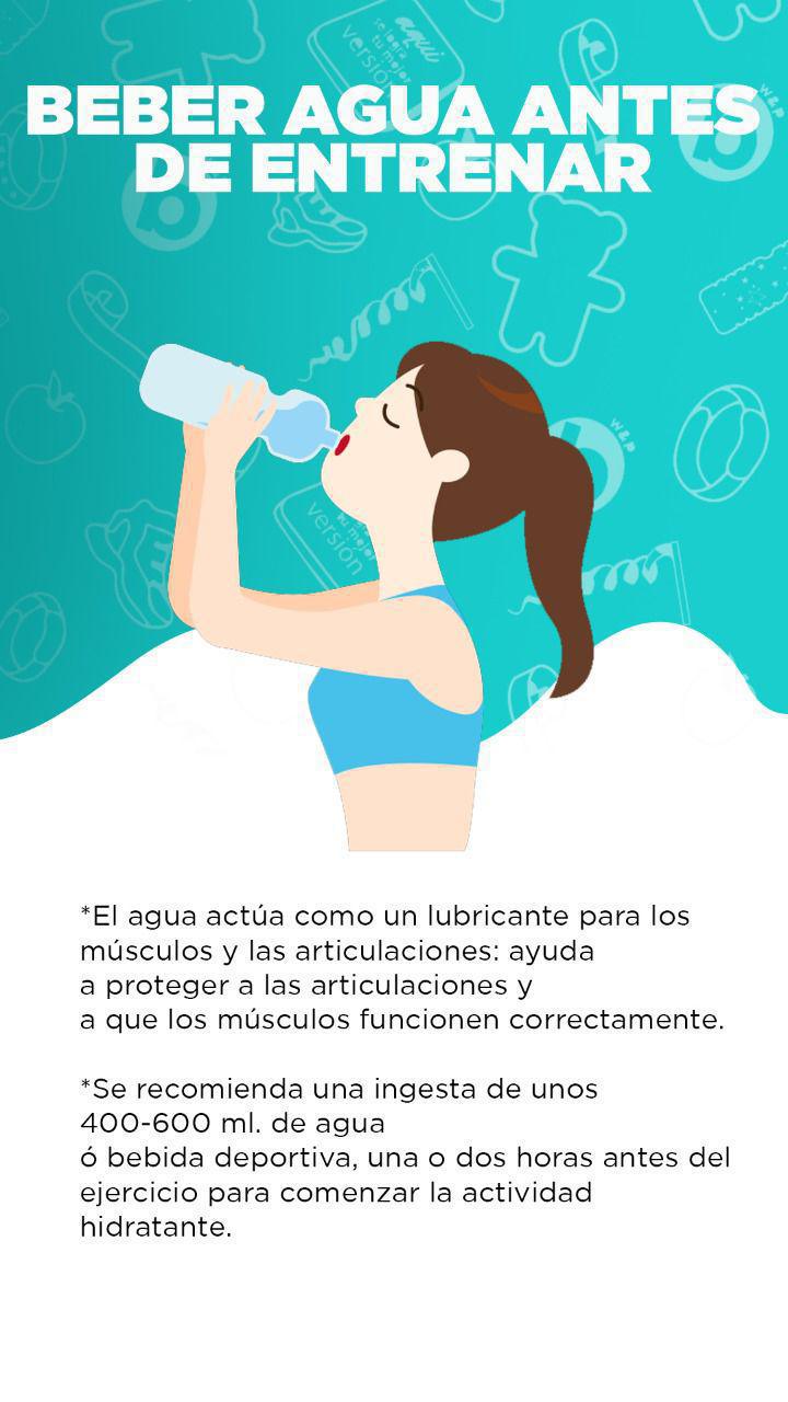 Agua antes de entrenar 🏋🏽‍♀️ 