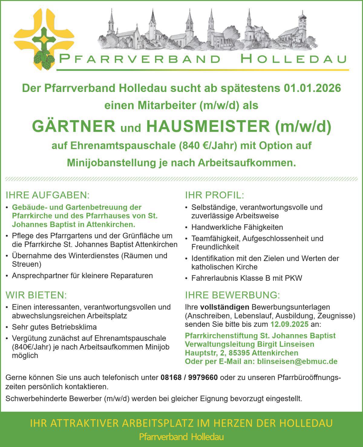 Stellenangebote im PV Holledau