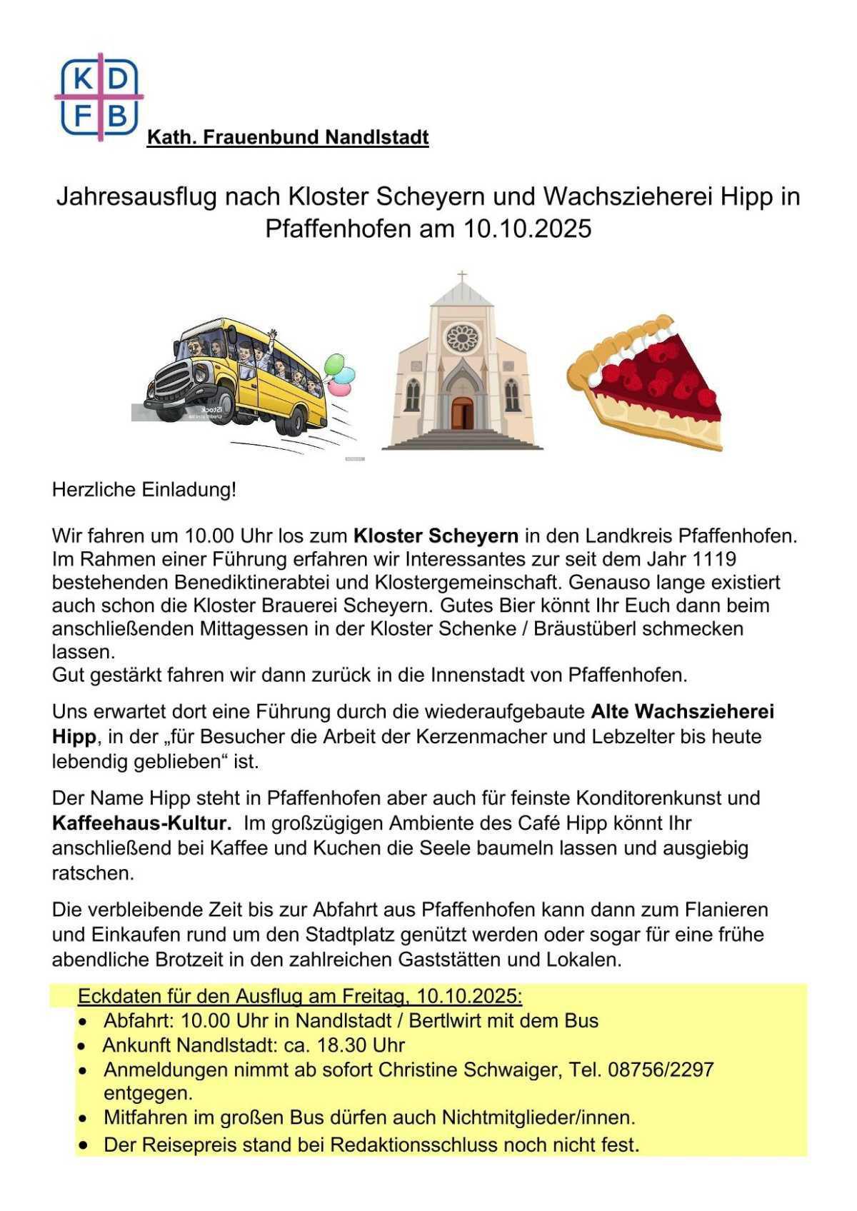Ausflug Kath. Frauenbund Nandlstadt am 10.10.2025