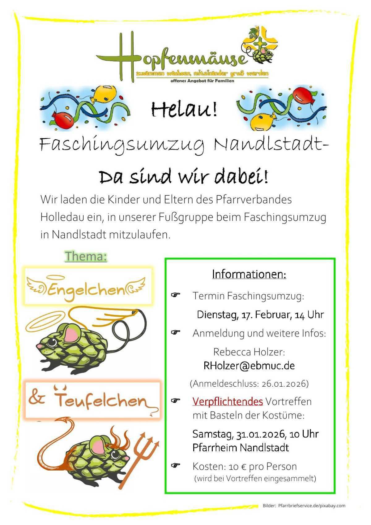 Faschingsumzug der Hopfenmäuse in Nandlstadt