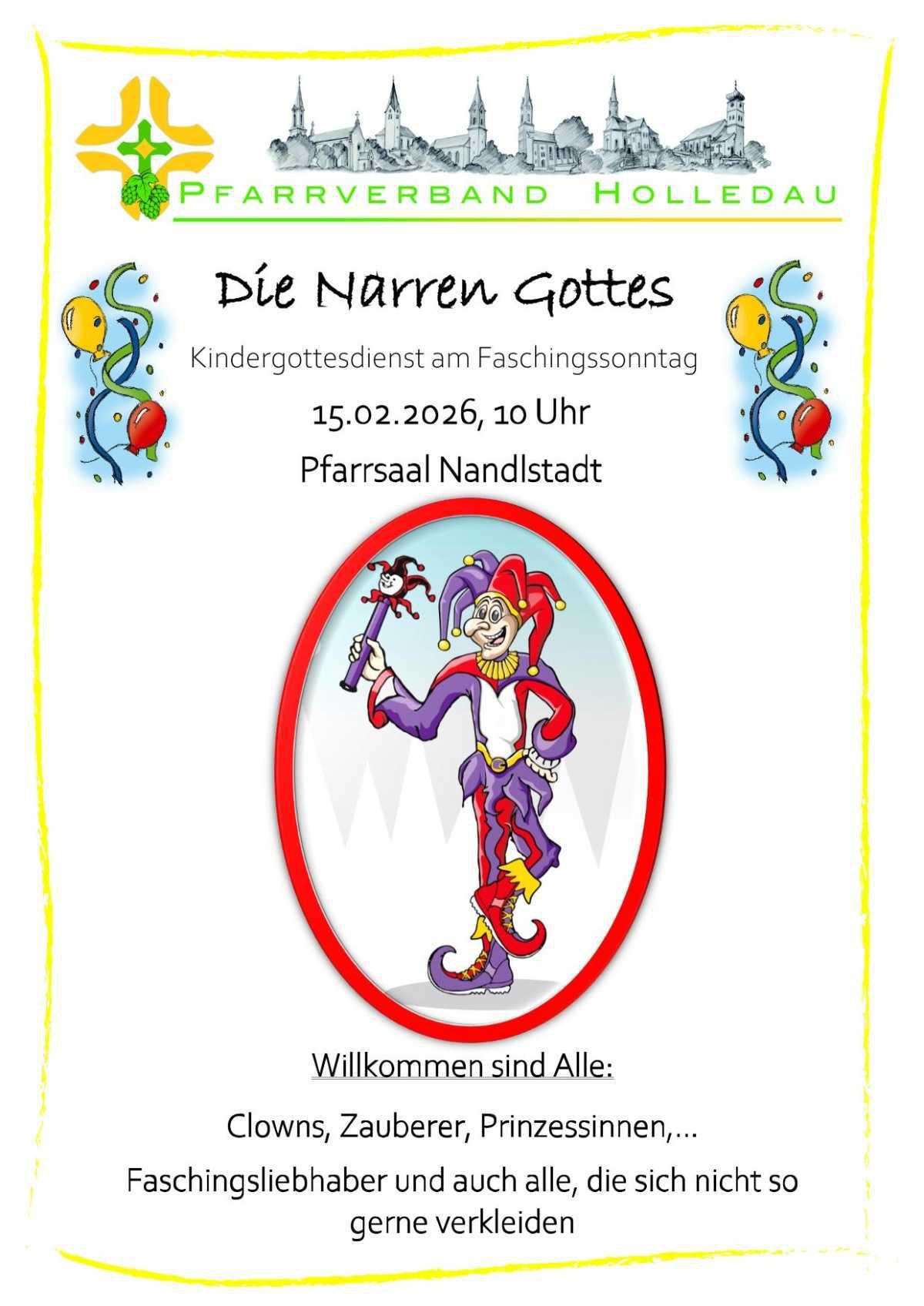 Die Narren Gottes - Kindergottesdienst an Fasching