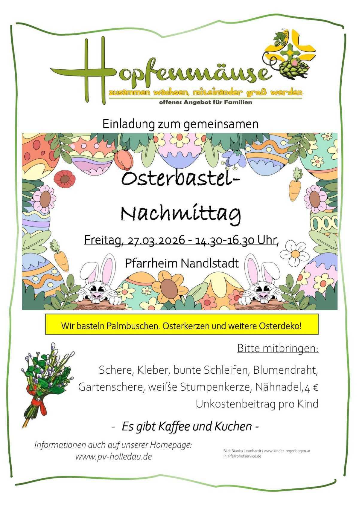 Osterbastelnachmittag der Hopfenmäuse