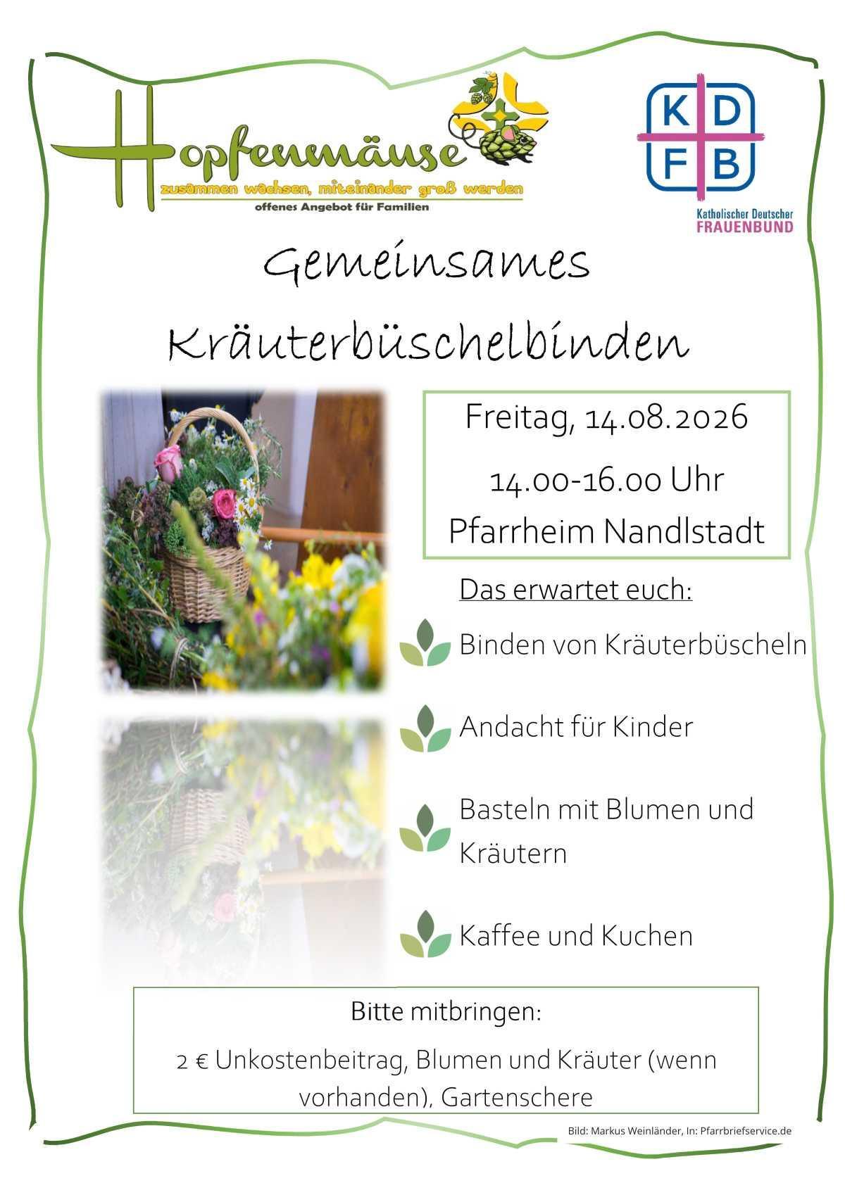 Gemeinsames Kräuterbüschelbinden - 14.08.2026