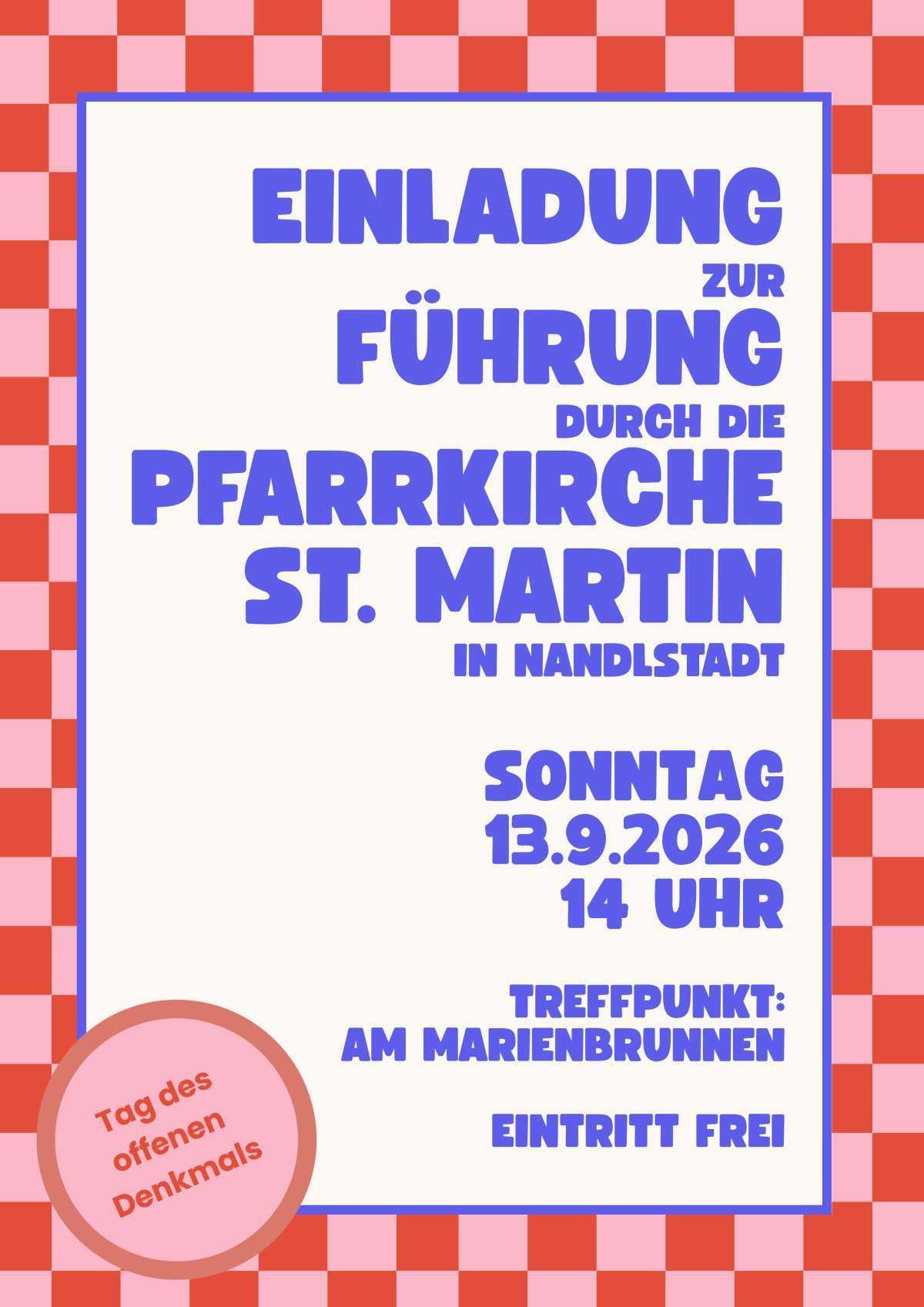 13.09.2026 - Kirchenführung Nandlstadt