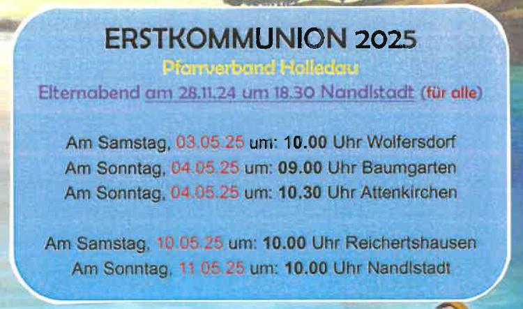 Erstkommunion 2025