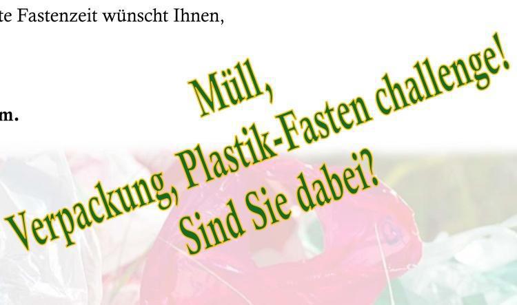 Klimafreundliche Fastenzeit