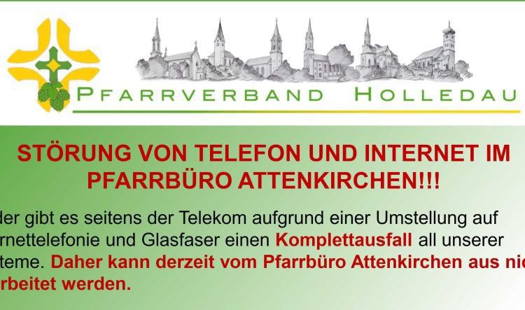 Pfarrbüro Attenkirchen -> Störung von Telefon und Internet