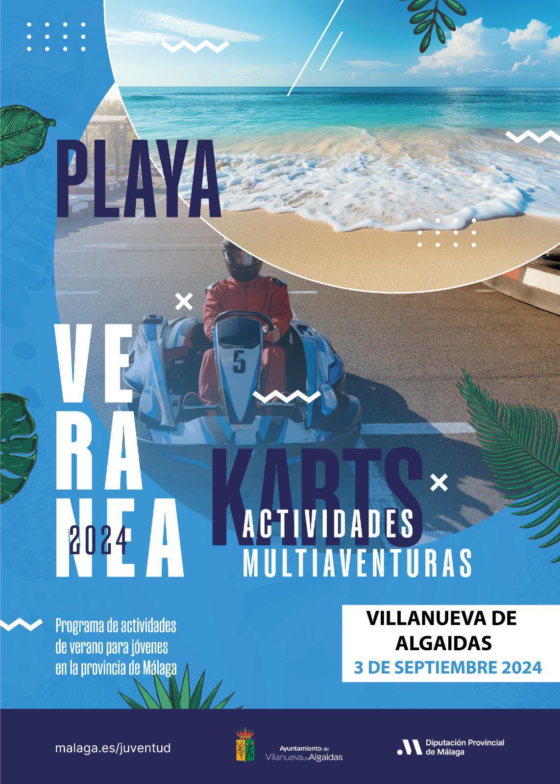 El martes 3 de septiembre tendremos un taller de aventura KARTS en Málaga e iremos a la playa