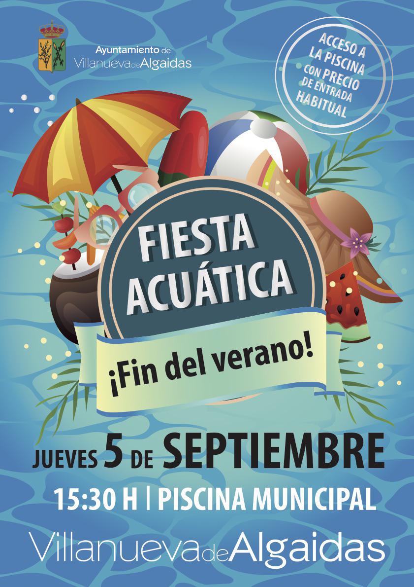 Fiesta acuática en la piscina el jueves 5 de septiembre para despedir el verano