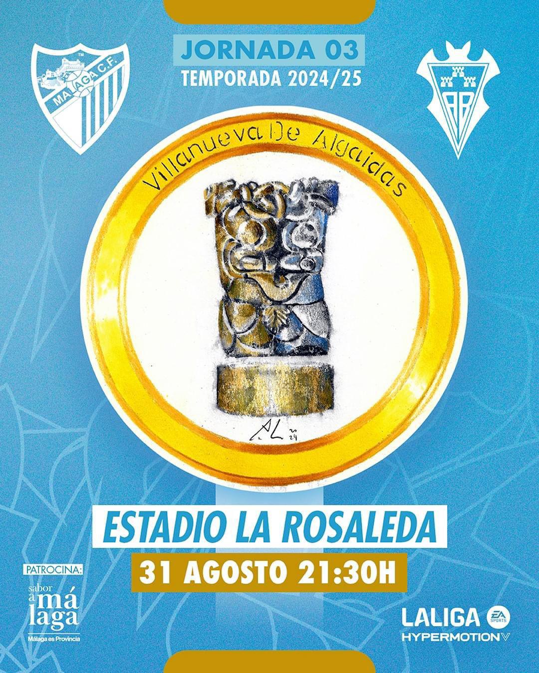 El partido del Málaga CF contra el Albacete BT de hoy contará con la presencia protagonista de Villanueva de Algaidas