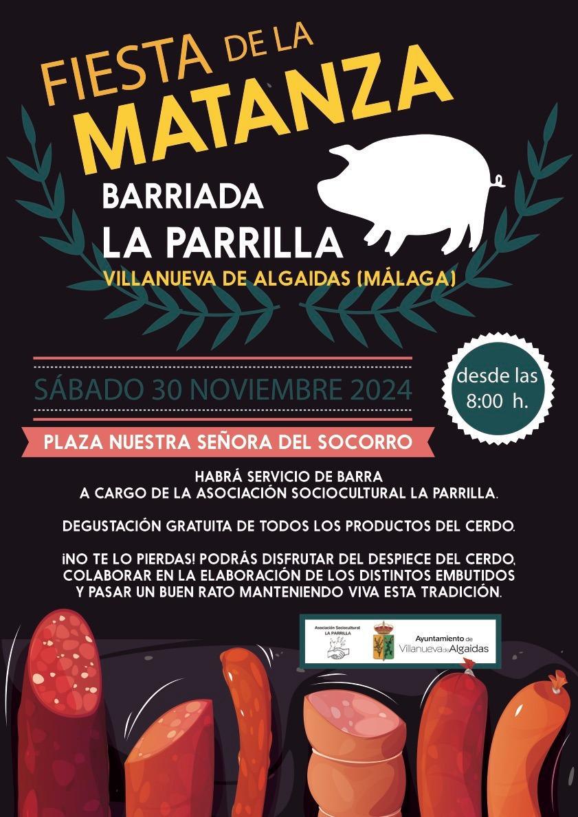 Fiesta de la Matanza en La Parrilla, este sábado 30 de noviembre