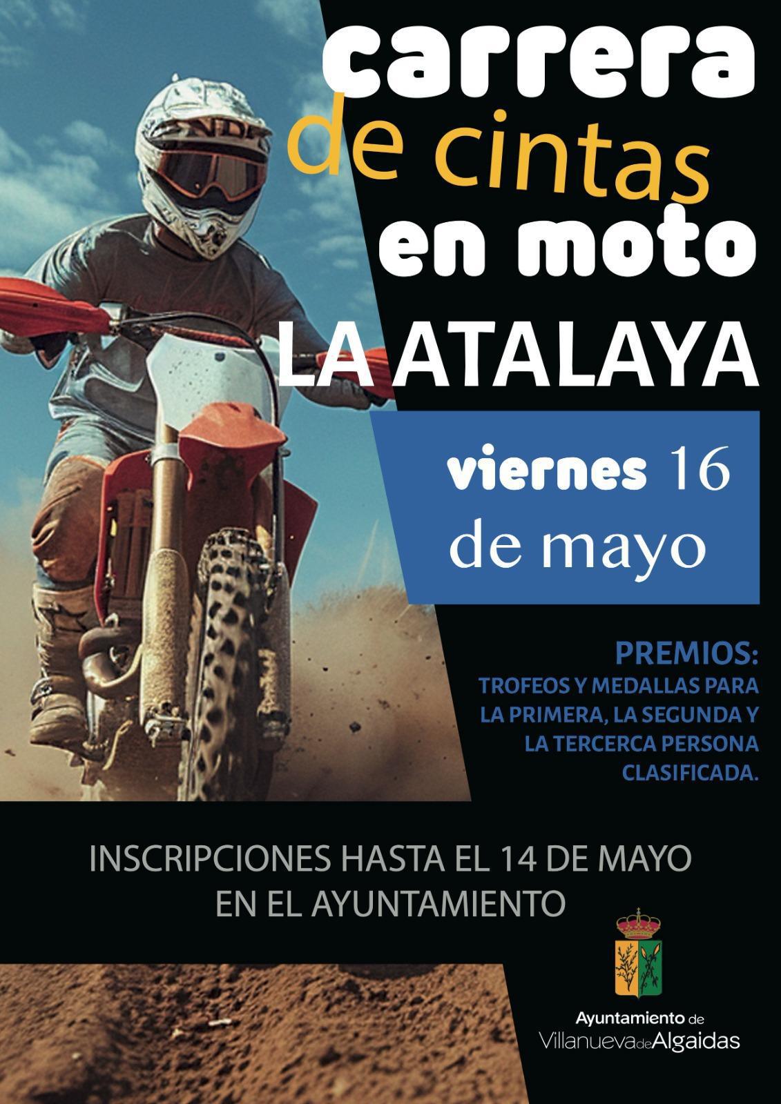 Abierto el plazo de inscripción para la carrera de cintas en moto de La Atalaya