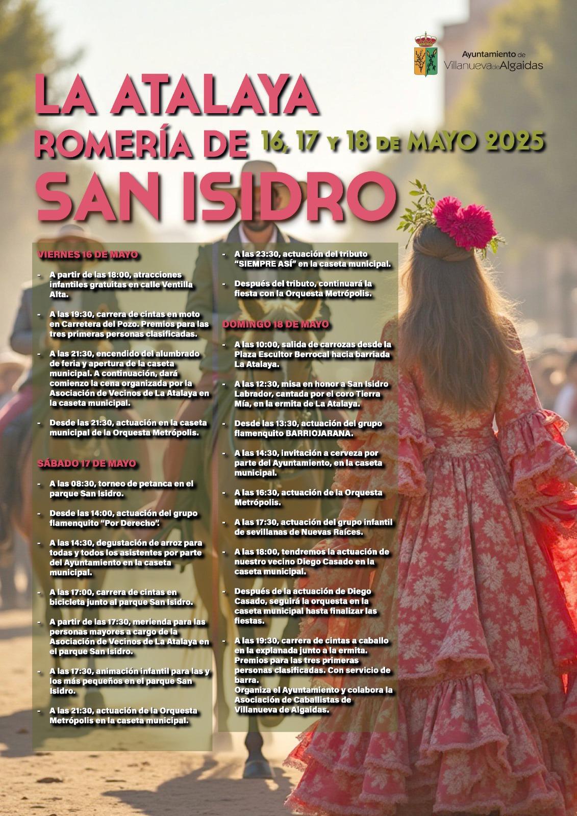 Villanueva de Algaidas celebra del 16 al 18 de mayo su tradicional Romería de San Isidro en la barriada de La Atalaya