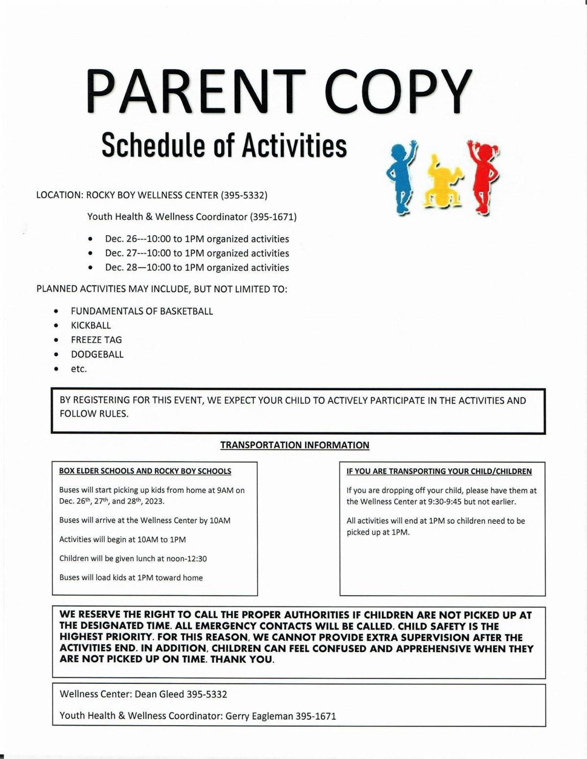 2023 Christmas Break Activities 2023 Christmas Break Activities