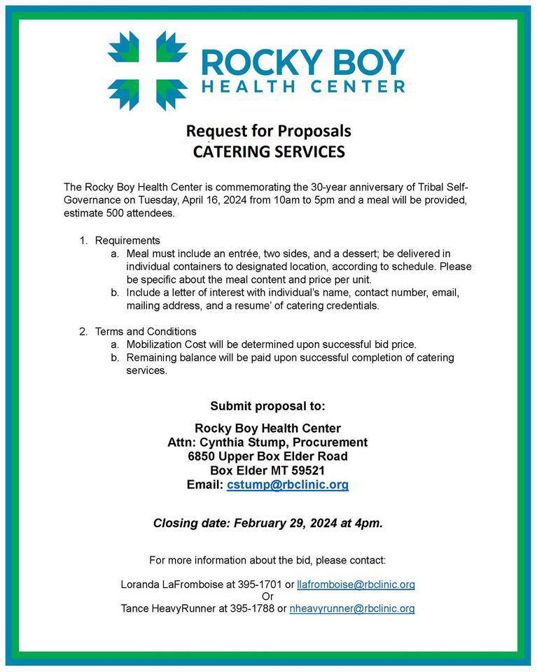 Request for Proposals-Catering Services